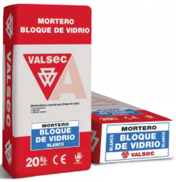 Mortero Bloque de Vidrio saco 20kg